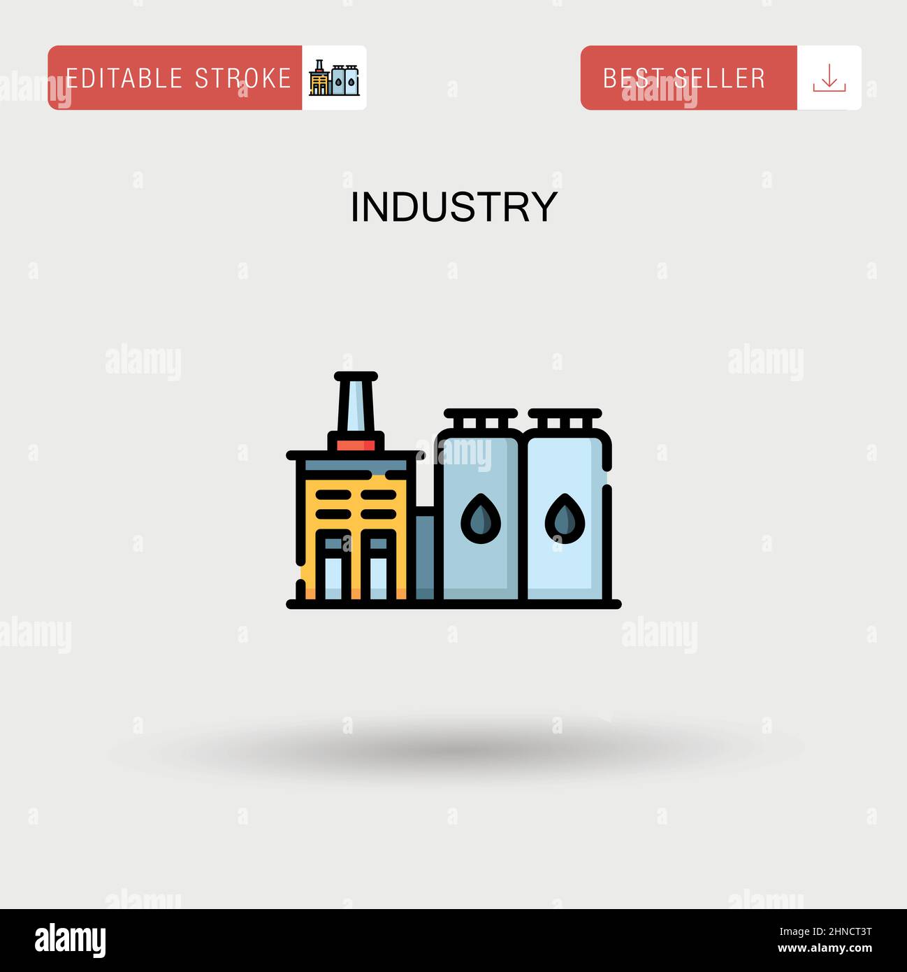 Einfaches Vektorsymbol für die Branche. Stock Vektor