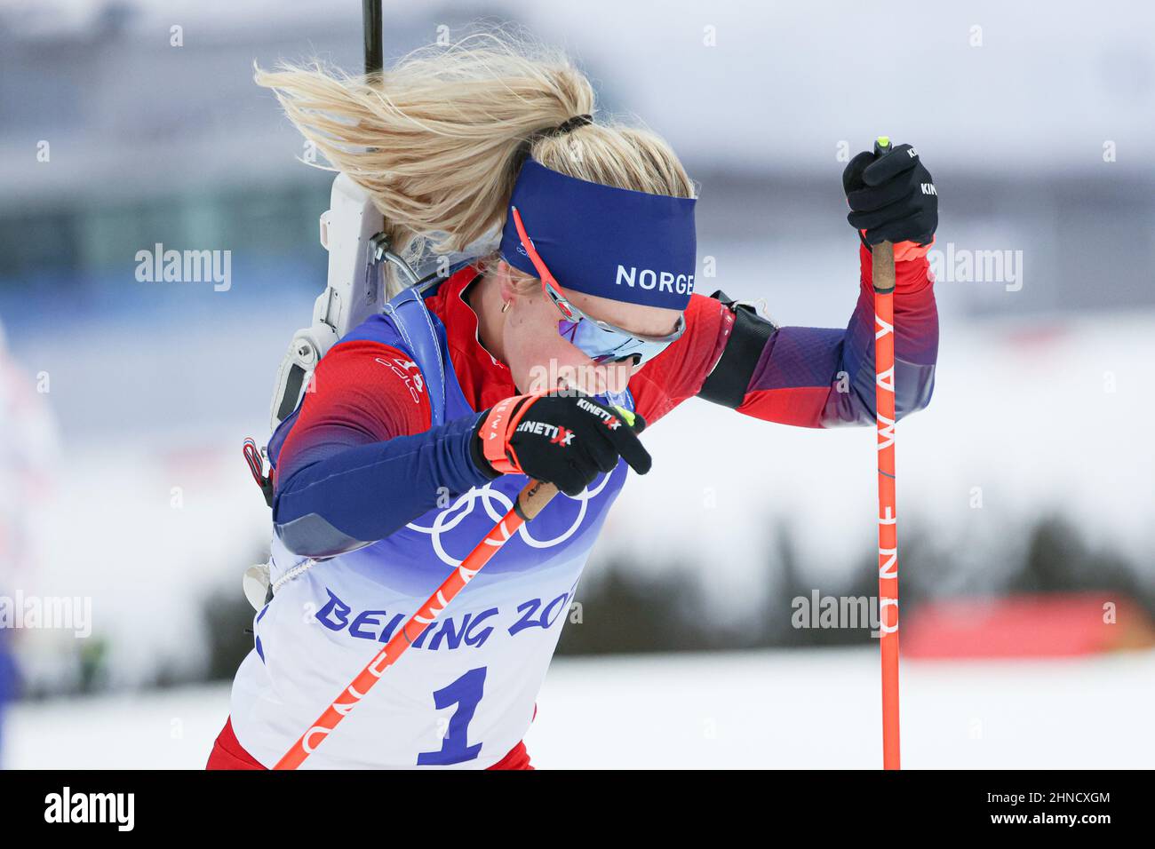 Tiril Eckhoff (NOR), 11. FEBRUAR 2022 - Biathlon: Frauen-Sprint 7,5km während der Olympischen Winterspiele 2022 in Peking im National Biathlon Center in Zhangjiakou, Hebei, China. (Foto von Koji Aoki/AFLO SPORT) Stockfoto