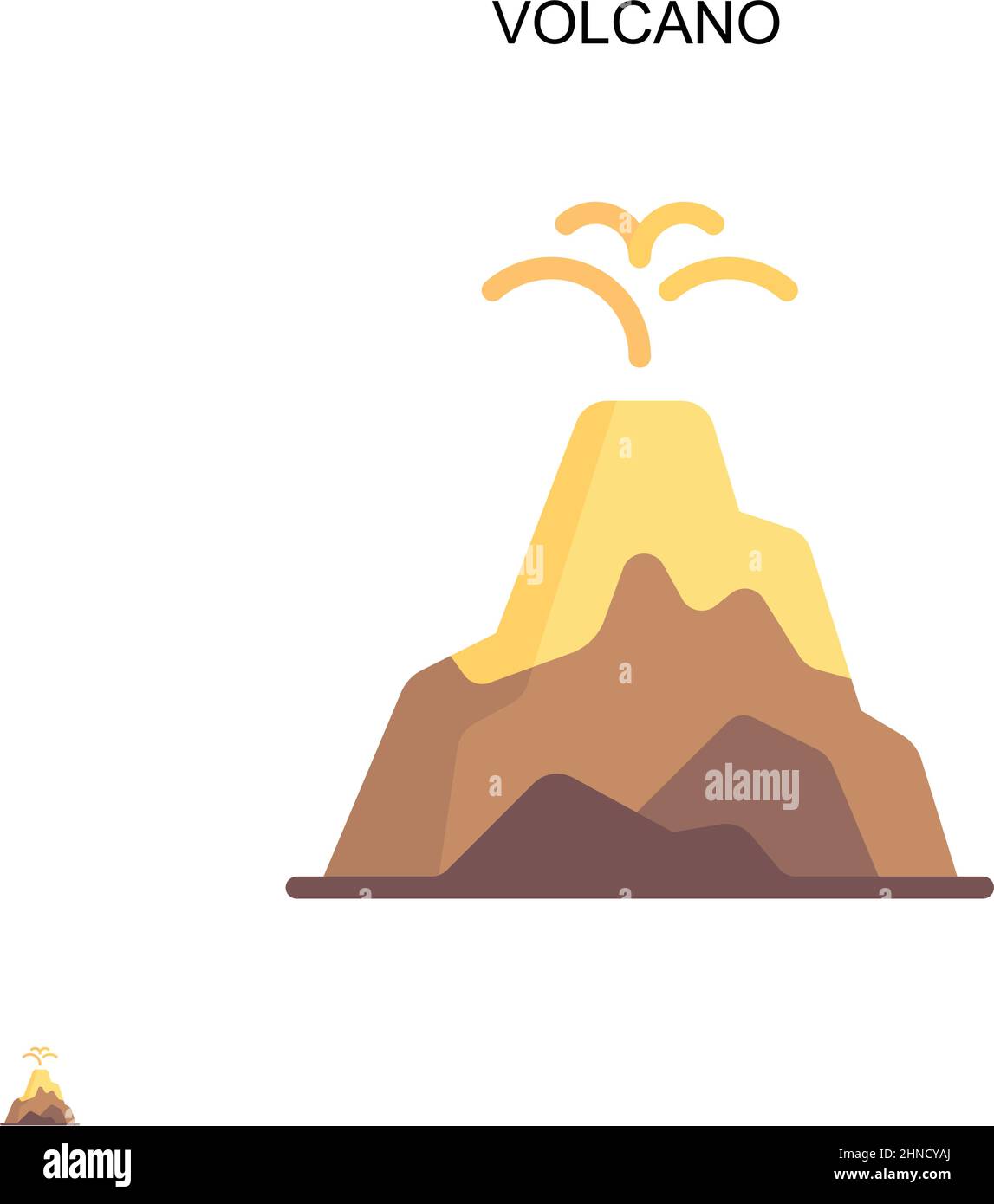 Einfaches Vektor-Symbol für Vulkan. Illustration Symbol Design-Vorlage für Web mobile UI-Element. Stock Vektor