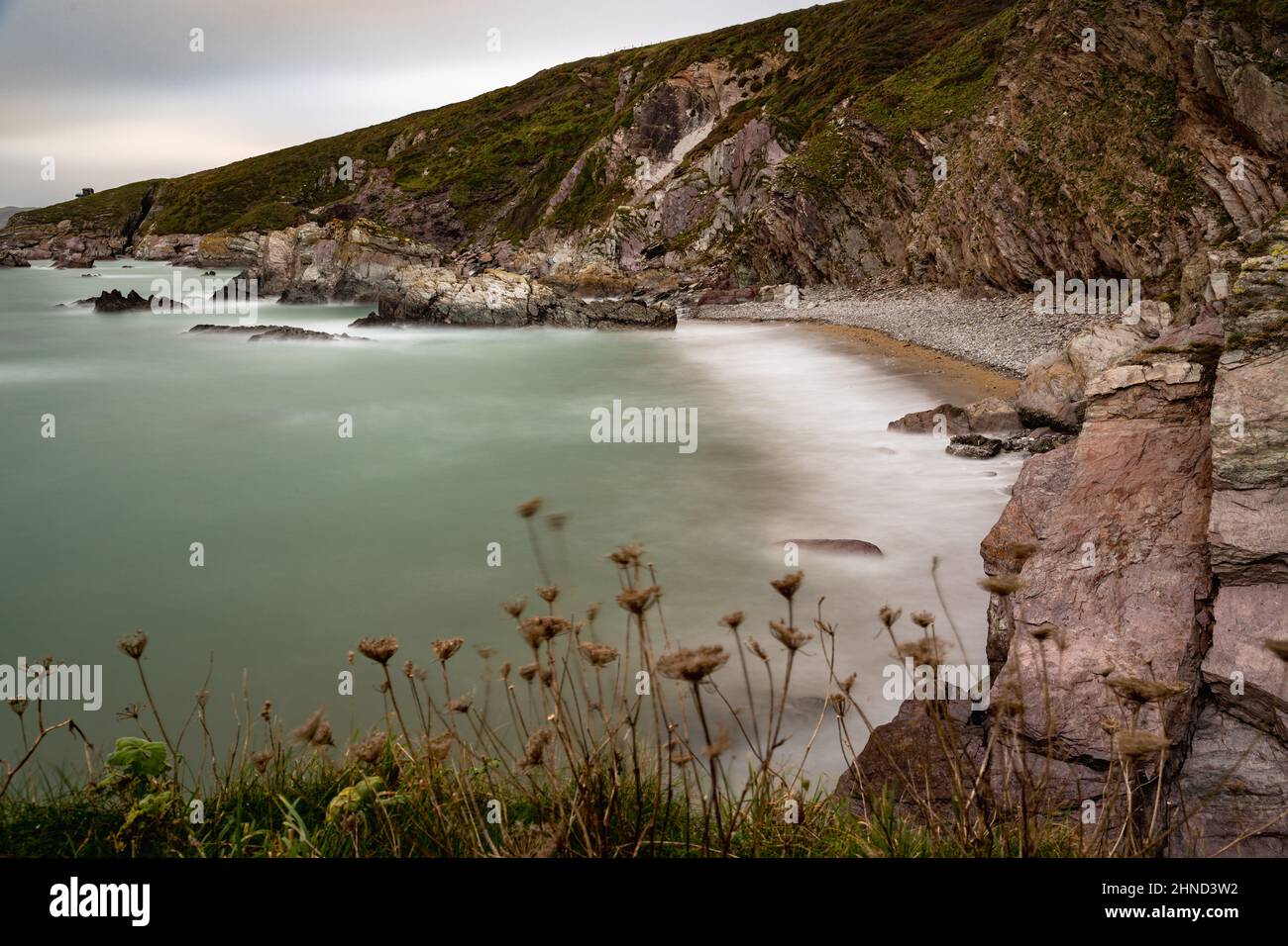Freathy Beach und Felsen in Whitsand Bay South East Cornwall Stockfoto