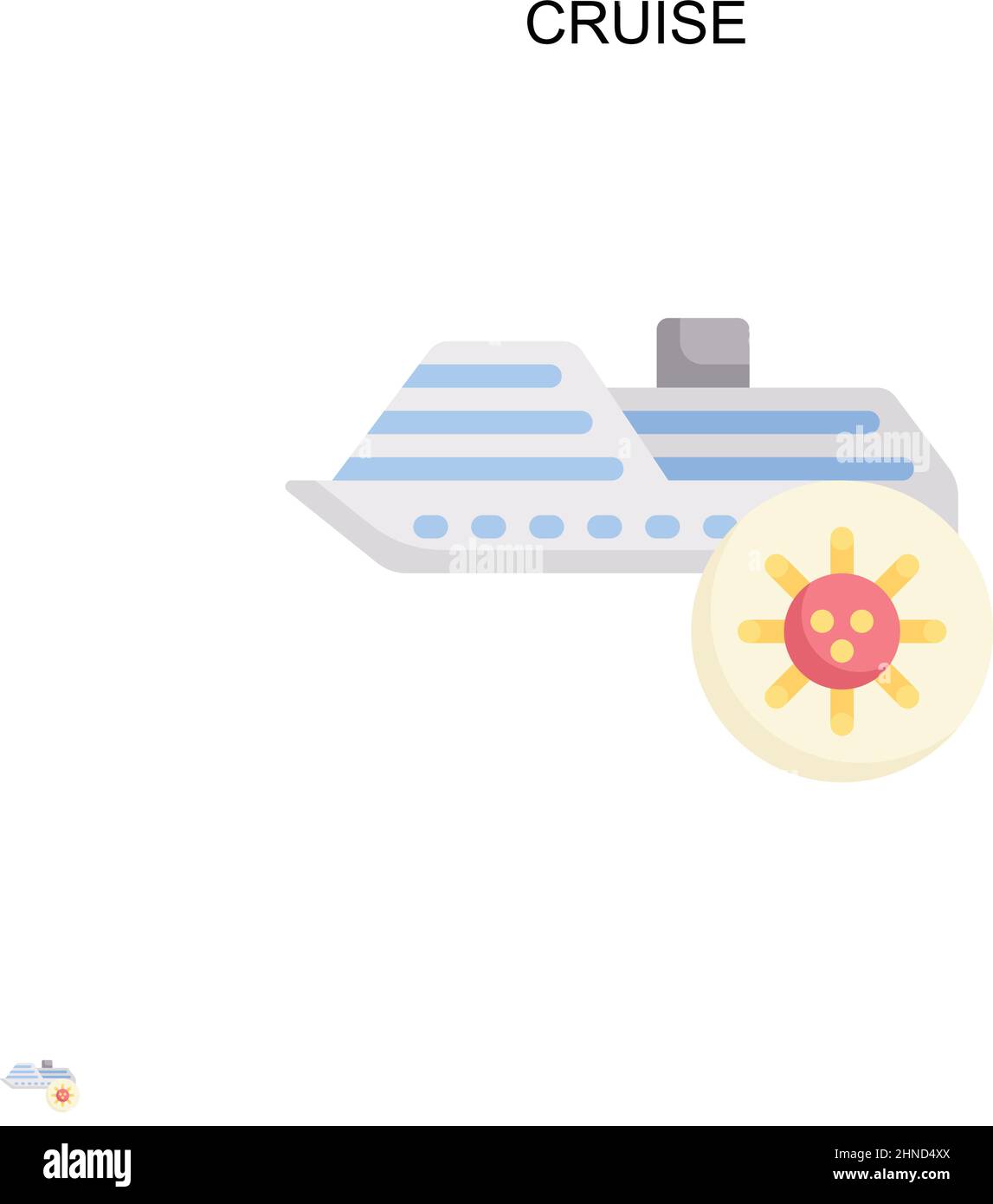 Kreuzfahrtsymbol für einfache Vektorgrafiken. Illustration Symbol Design-Vorlage für Web mobile UI-Element. Stock Vektor