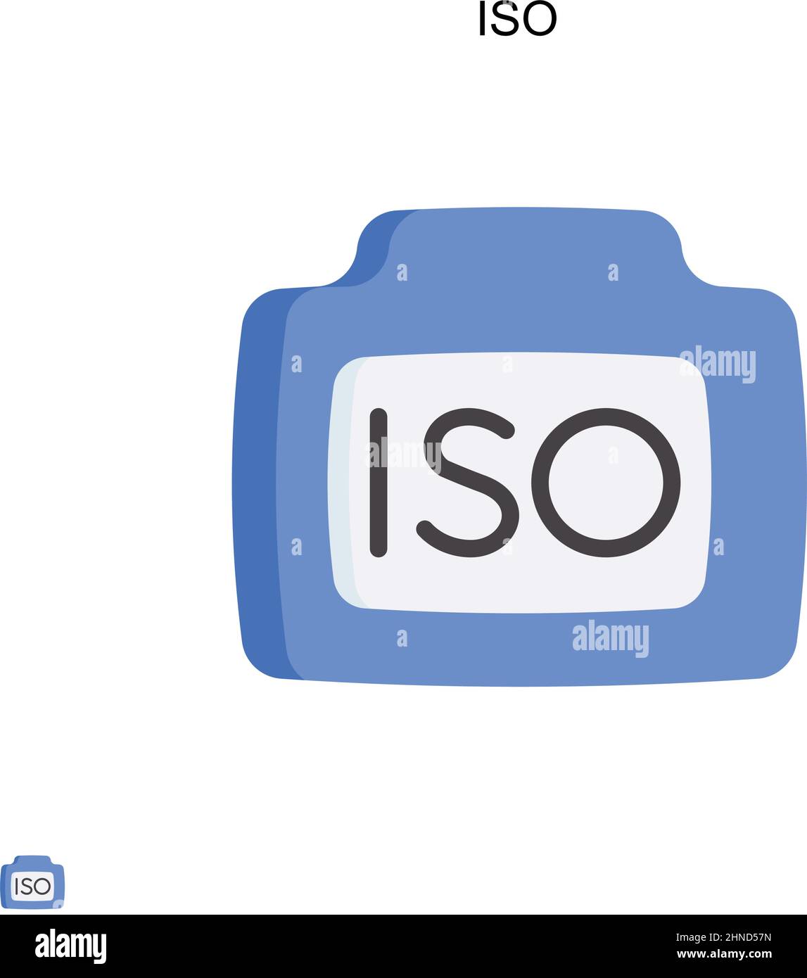 Einfaches ISO-Vektorsymbol. Illustration Symbol Design-Vorlage für Web mobile UI-Element. Stock Vektor