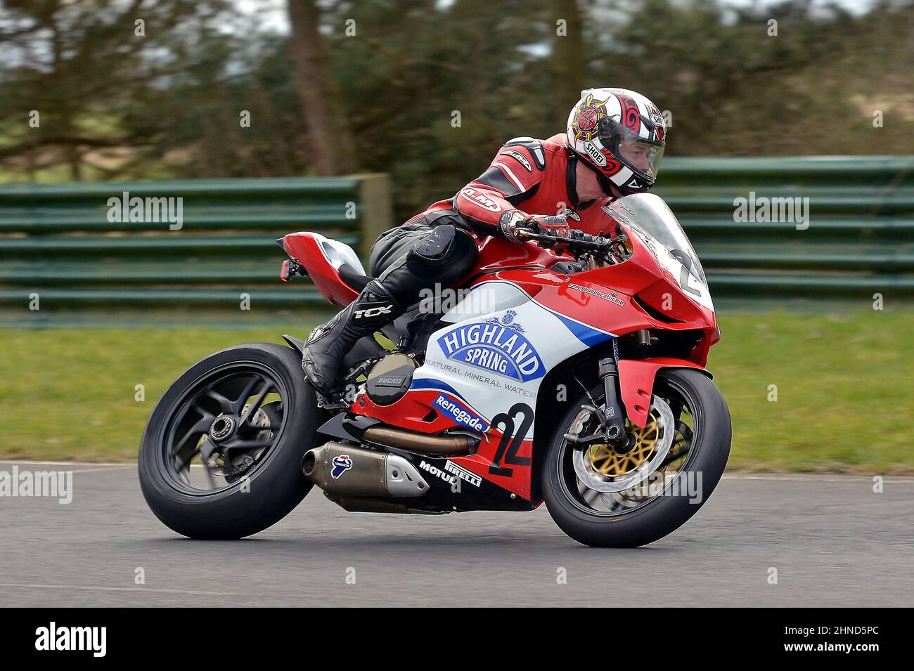 Rennbahn bei der British Superbike Championship, Großbritannien Stockfoto