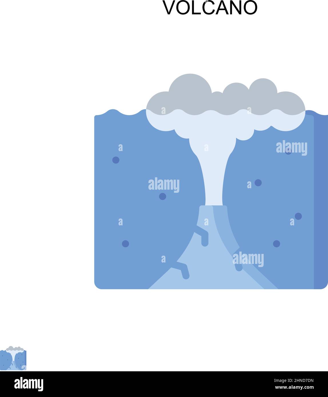 Einfaches Vektor-Symbol für Vulkan. Illustration Symbol Design-Vorlage für Web mobile UI-Element. Stock Vektor