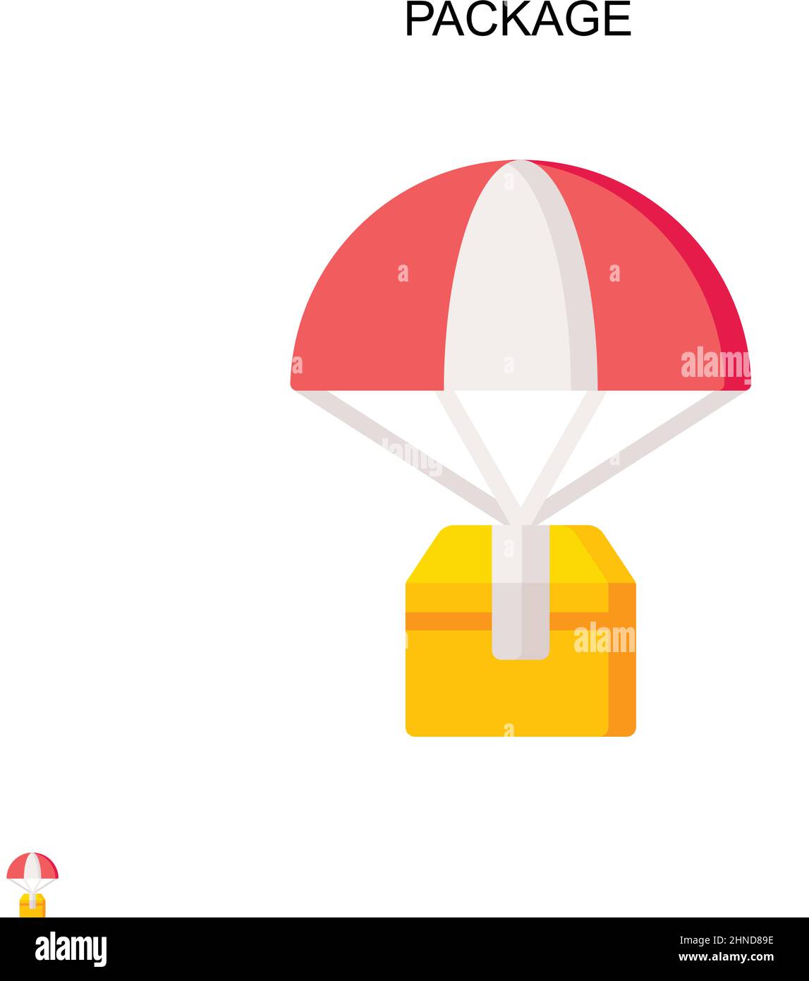 Einfaches Vektorsymbol für Paket. Illustration Symbol Design-Vorlage für Web mobile UI-Element. Stock Vektor