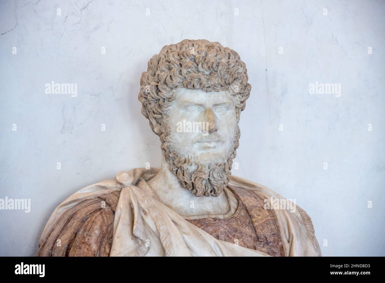 Büste des römischen Imperators Marcus Aurelius, Florenz, Italien, Uffizien, Florenz, Italien Stockfoto