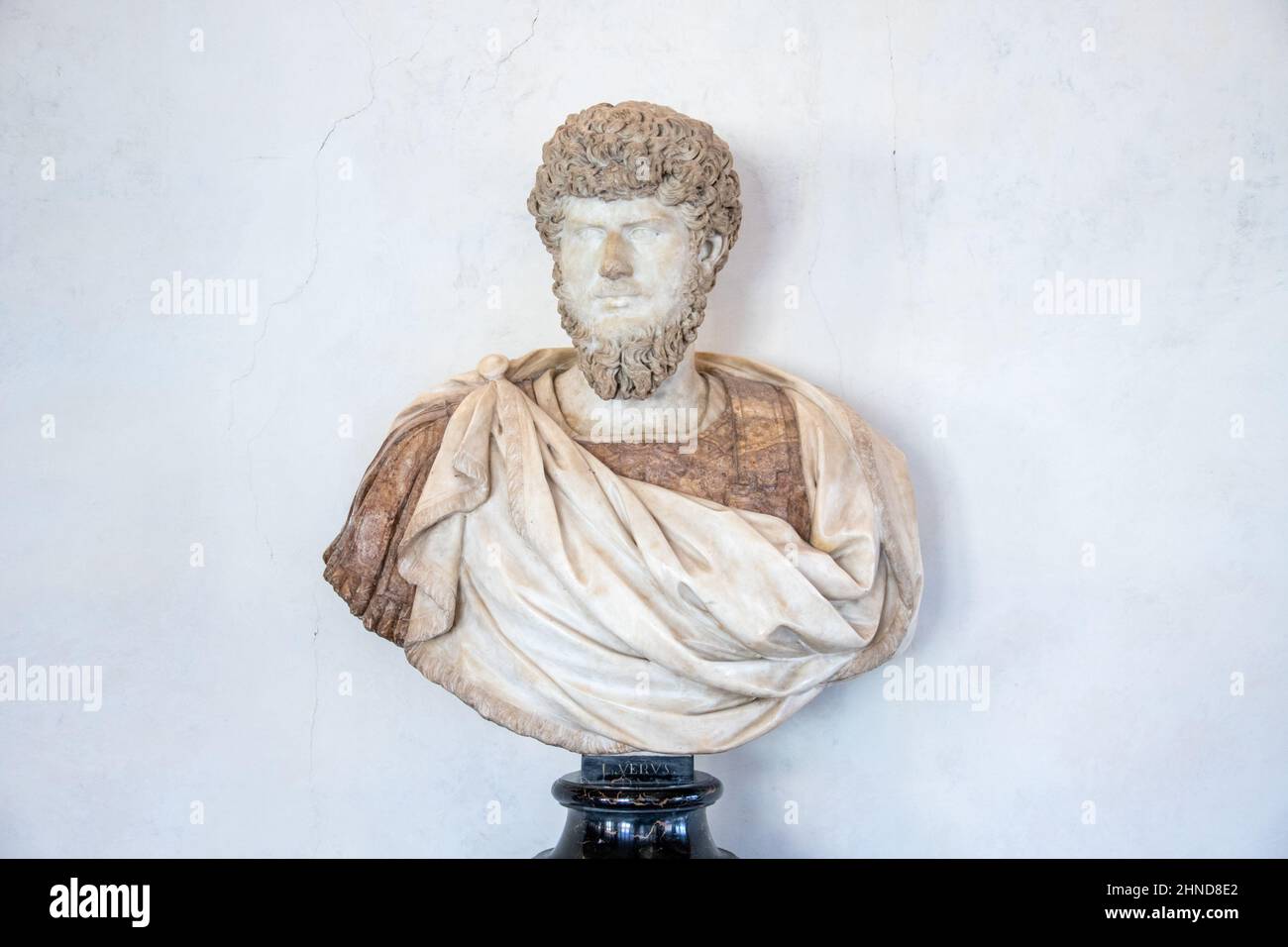 Büste des römischen Imperators Marcus Aurelius, Florenz, Italien, Uffizien, Florenz, Italien Stockfoto