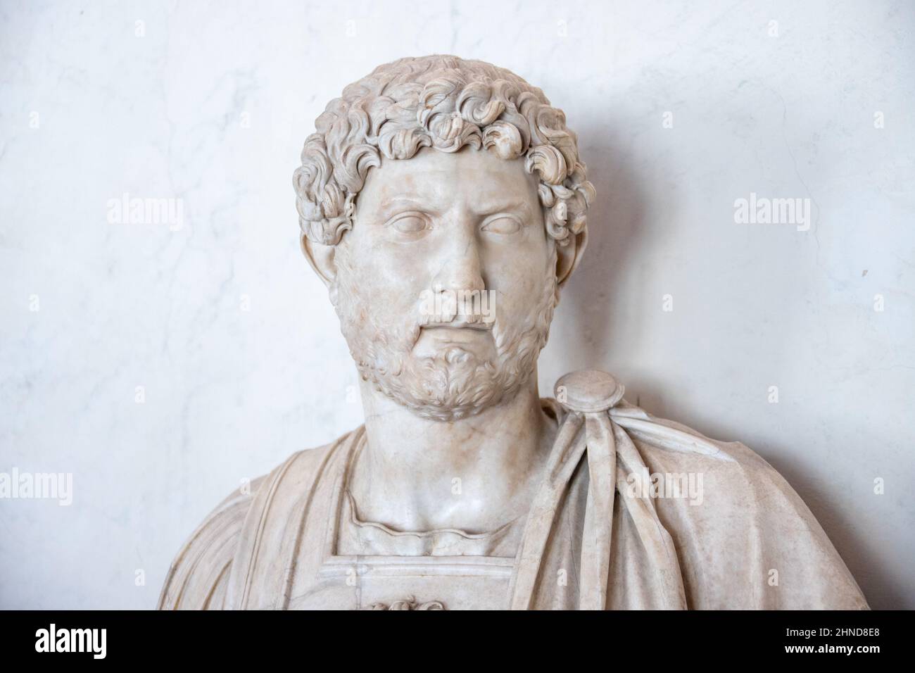 Büste des römischen Imperators Hadrian, Uffizien, Florenz, Italien Stockfoto
