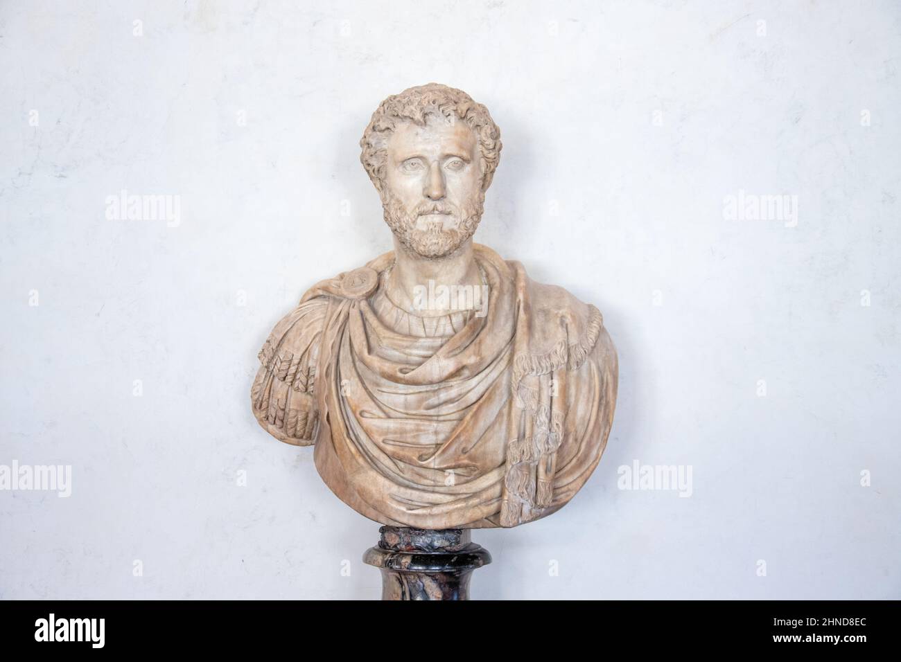 Büste des römischen Imperators Antoninus Pius, Uffizien, Florenz, Italien Stockfoto
