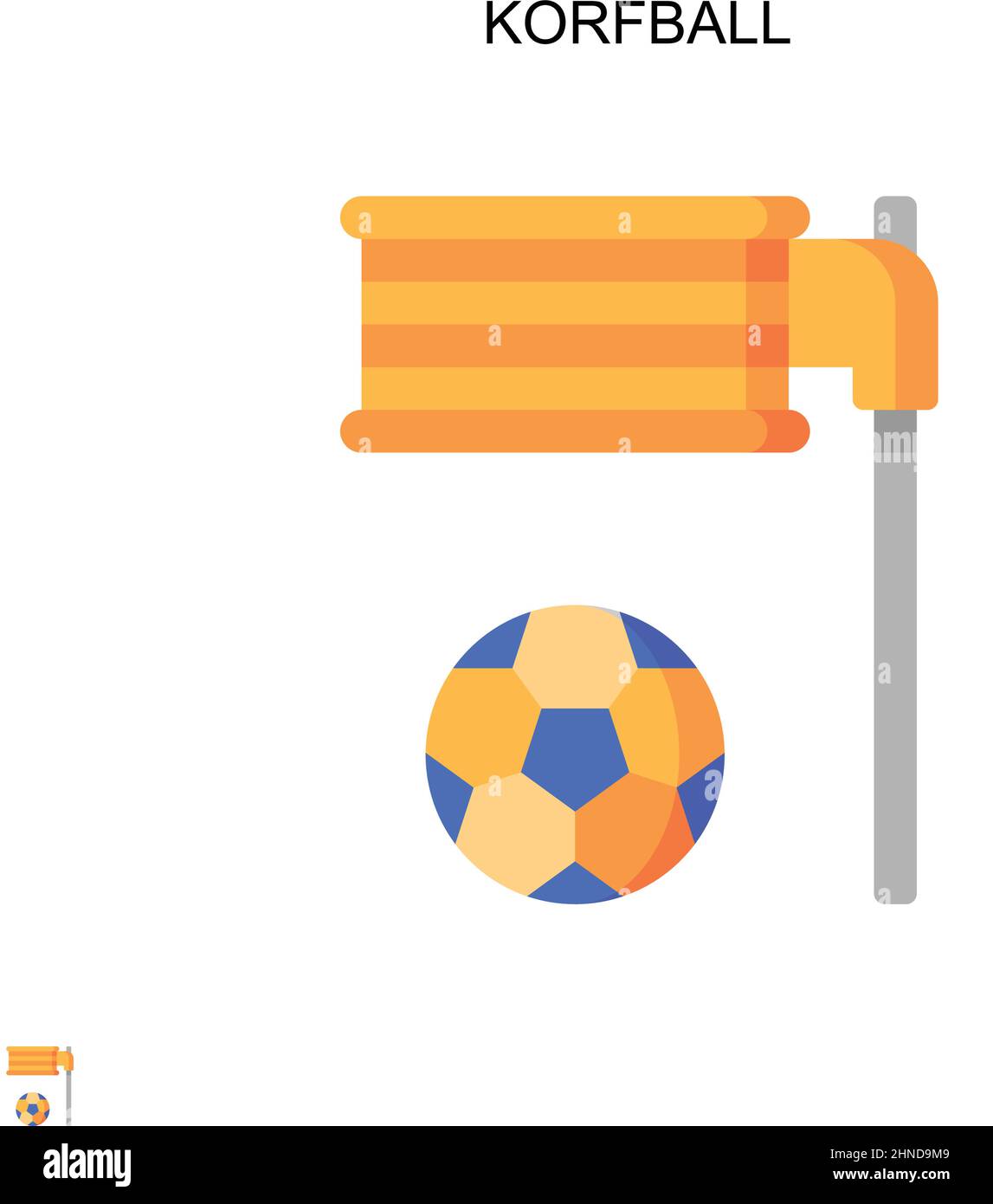 Einfaches Vektorsymbol für Korfball. Illustration Symbol Design-Vorlage für Web mobile UI-Element. Stock Vektor