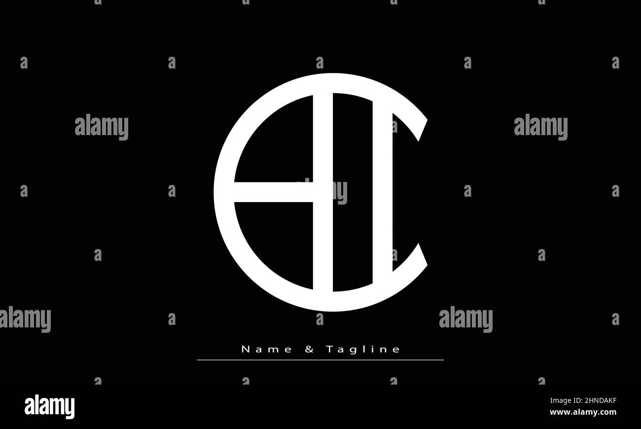 Buchstabenbuchstaben Initialen Monogramm-Logo BI, IB Stock Vektor