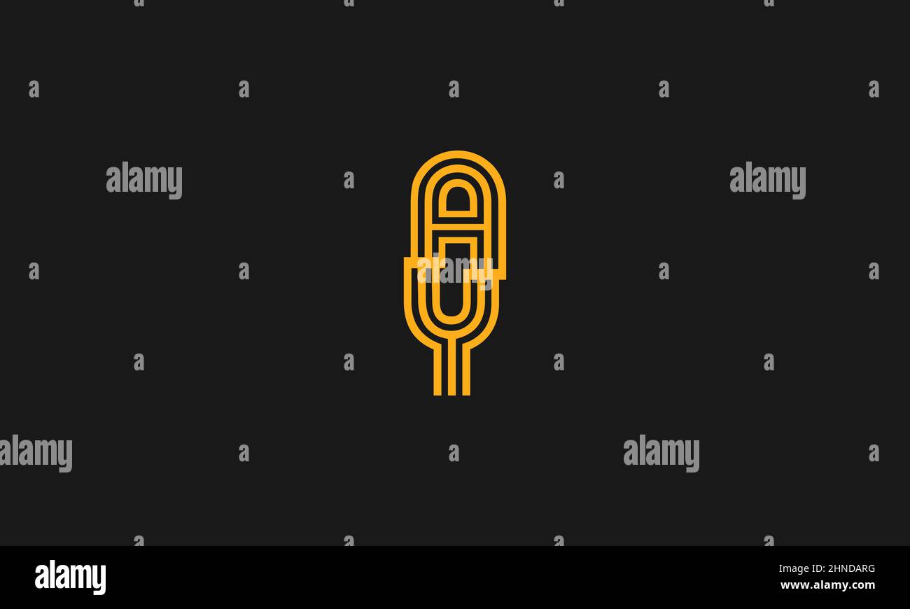 AY-Linien mit Buchstabensymbol. Kreative moderne Buchstaben Symbol, Premium-Vektor-Illustration. Stock Vektor