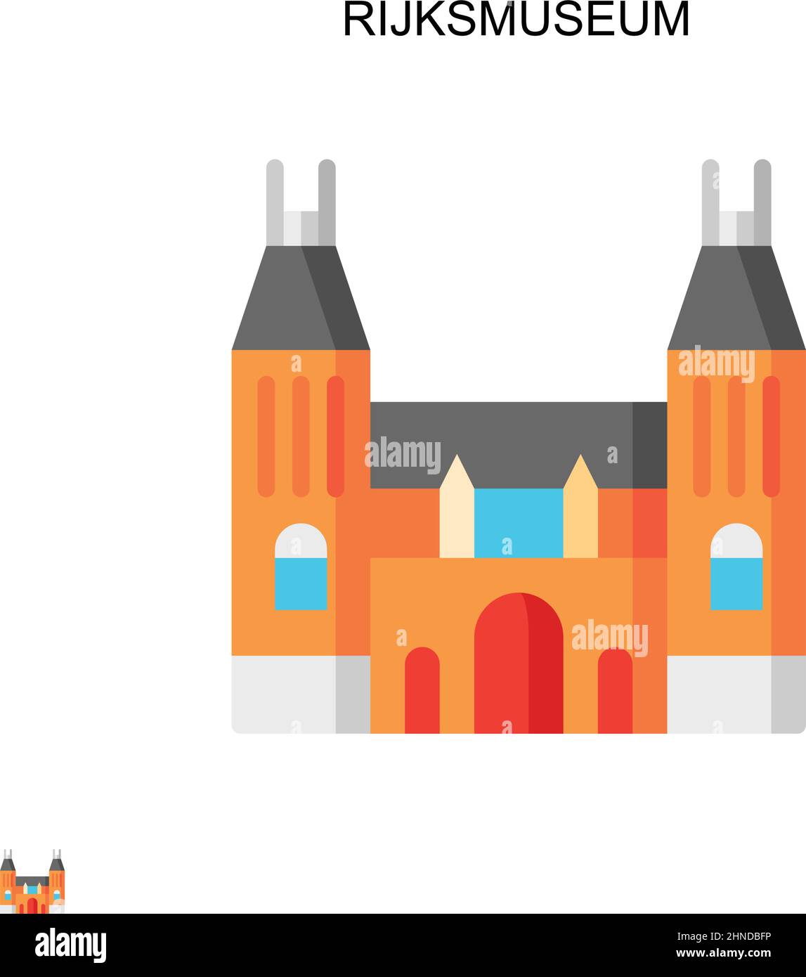 Rijksmuseum einfaches Vektor-Symbol. Illustration Symbol Design-Vorlage für Web mobile UI-Element. Stock Vektor