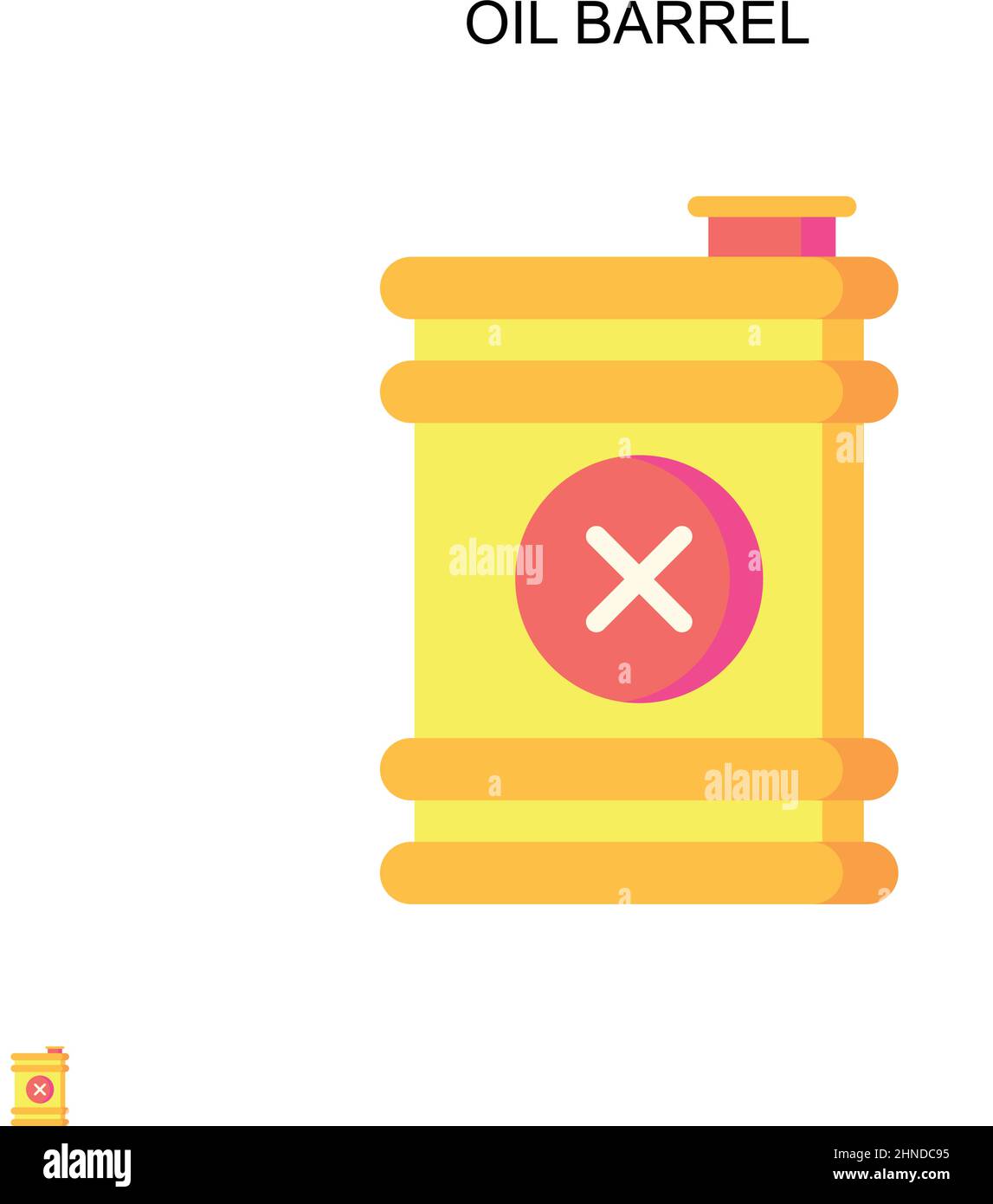 Einfaches Vektorsymbol für Ölfass. Illustration Symbol Design-Vorlage für Web mobile UI-Element. Stock Vektor