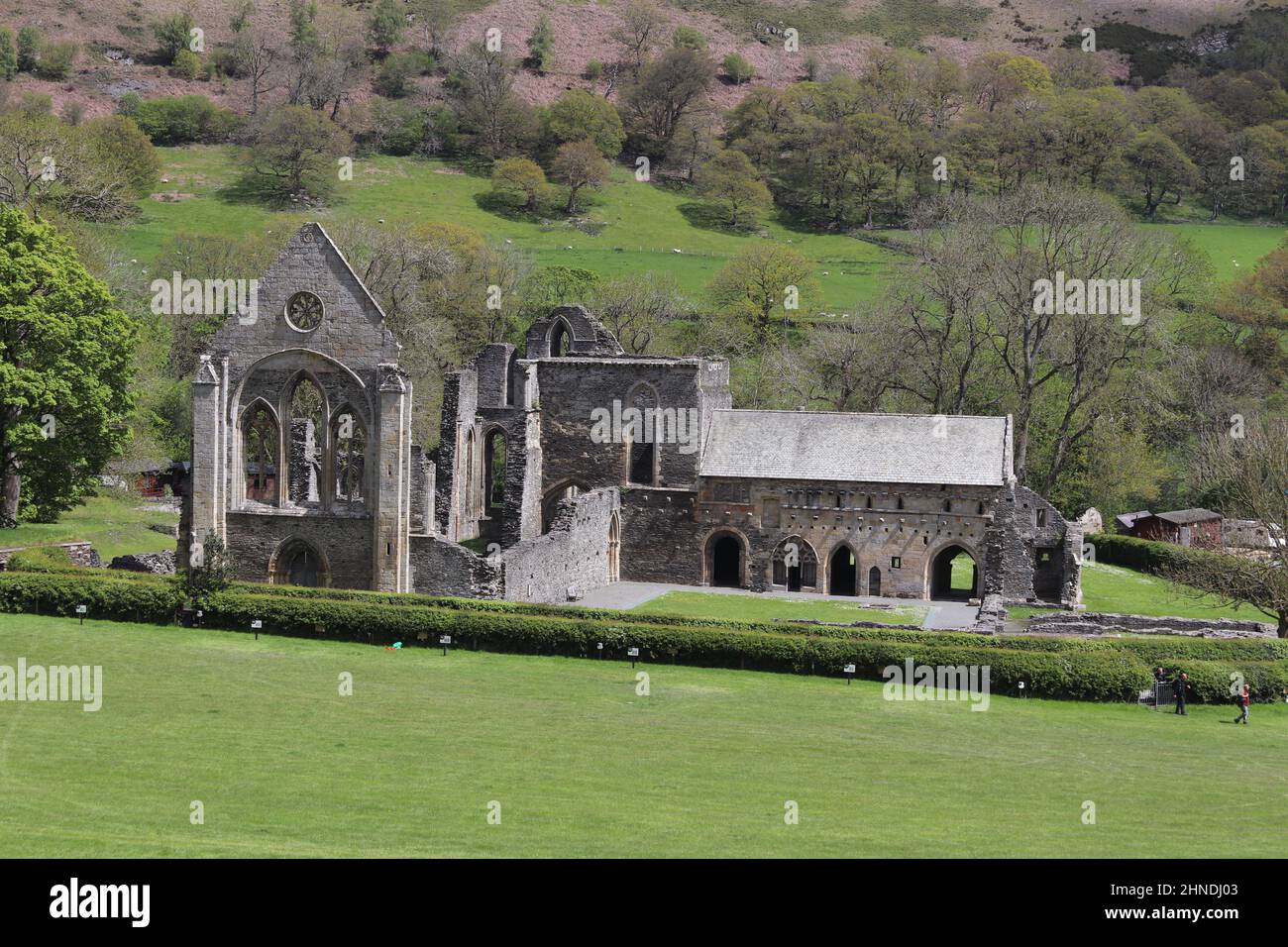 Valle Crucis Abbey ist eine Zisterzienserabtei in Llantysillio in Denbighshire, Es wurde 1201 von Prinz Madog AP Gruffydd gegründet Stockfoto