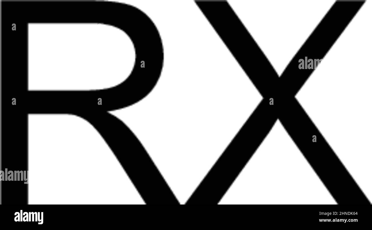 RX Simple Vector-Symbol. Illustration Symbol Design-Vorlage für Web mobile UI-Element. Stock Vektor