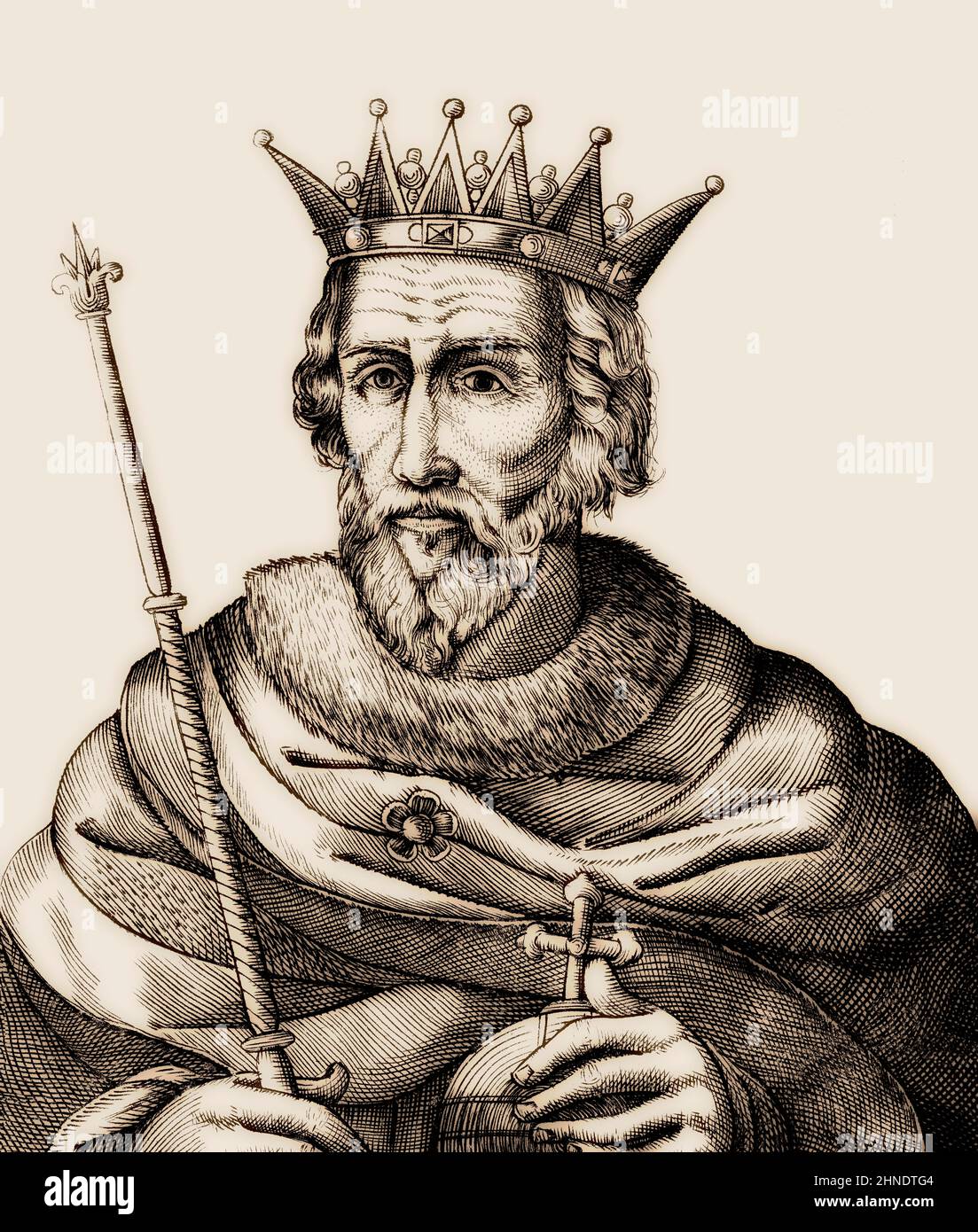 Wilhelm II. Oder William Rufus, 1056 - 1100, König von England Stockfoto