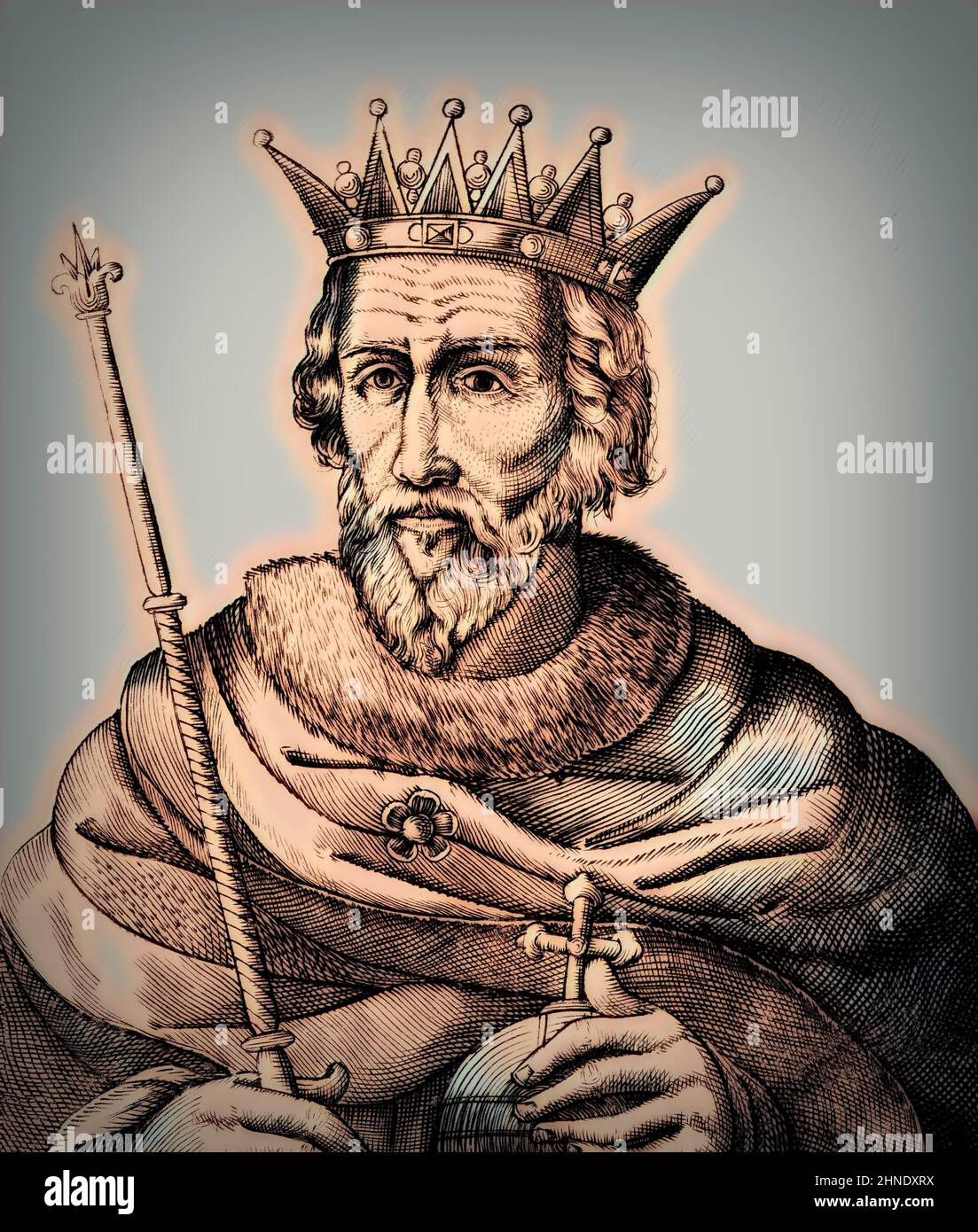 Wilhelm II. Oder William Rufus, 1056 - 1100, König von England Stockfoto