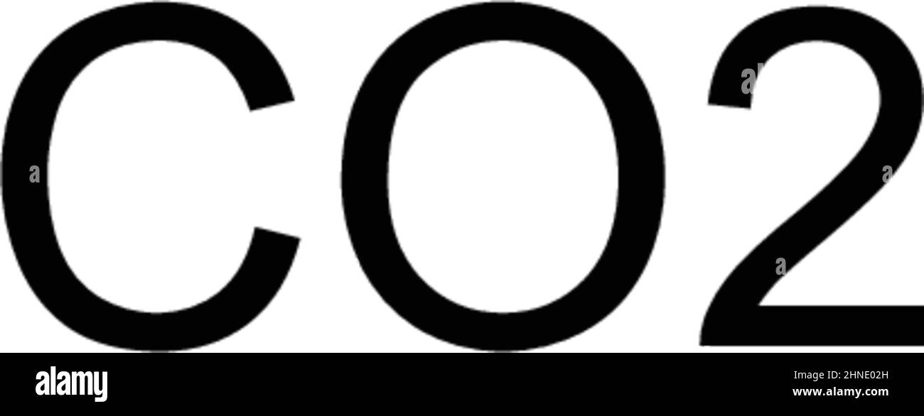 CO2 einfaches Vektorsymbol. Illustration Symbol Design-Vorlage für Web mobile UI-Element. Stock Vektor
