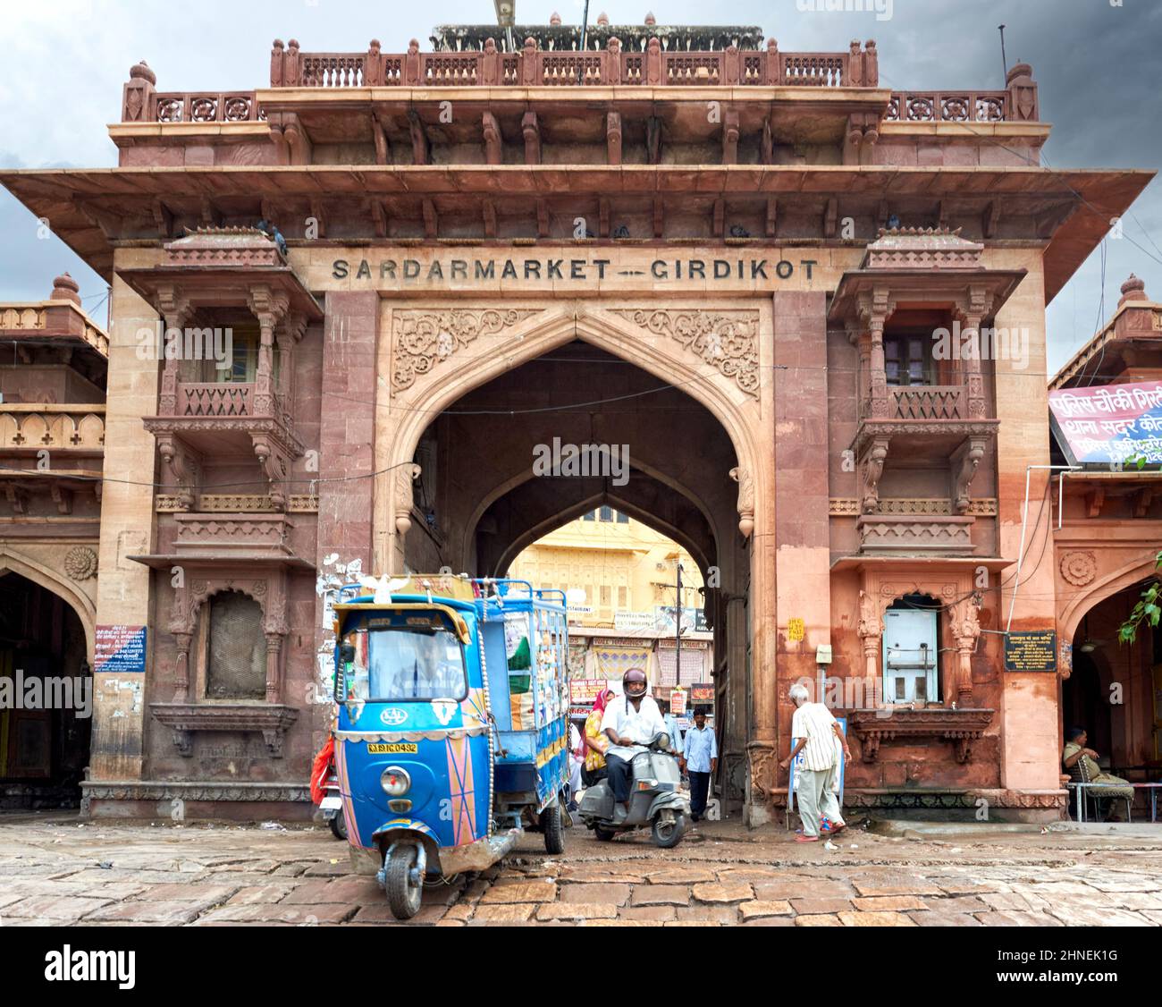 Indien Rajasthan Jodhpur. Sardar Market Girdikot Stockfoto