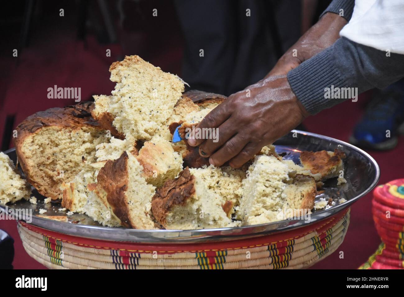 Äthiopisches Brot Stockfoto