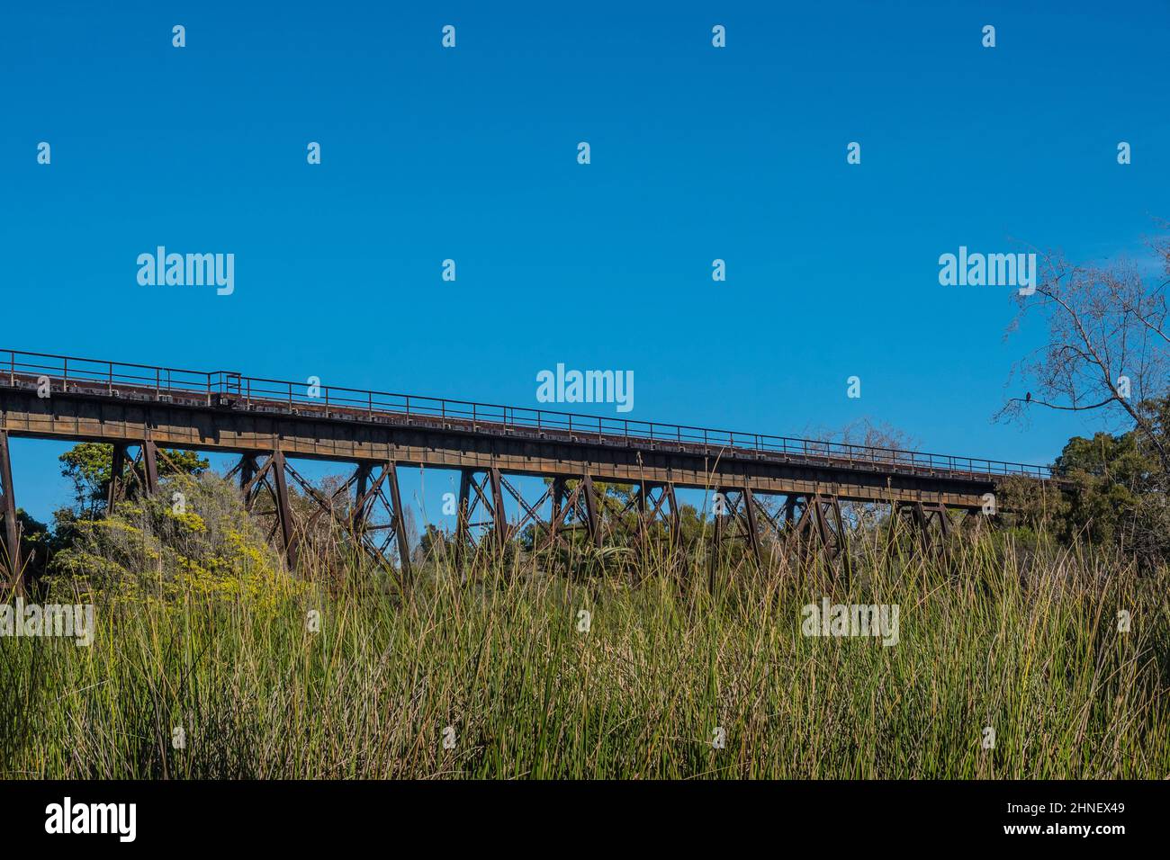 Blick von der South Dos Pueblos Road in Santa Barbara County, Kalifornien. Stockfoto