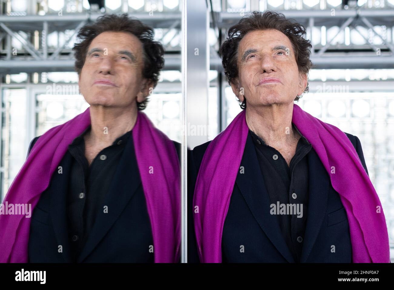 Frankreich, Paris, 15th. Februar 2022. Porträt von Jack lang, ehemaliger Kulturminister und Präsident des Arabischen Weltinstituts. Stockfoto
