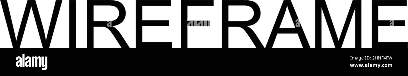 Einfaches Vektorsymbol für Wireframe. Illustration Symbol Design-Vorlage für Web mobile UI-Element. Stock Vektor