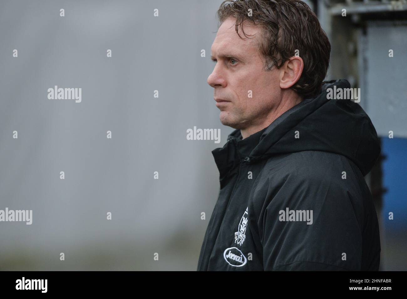 Wakefield, England - 13. Februar 2022 - Hull FC Head Coach Brett Hodgson während der Rugby League Betfred Super League Runde 1 Wakefield Trinity vs Hull FC im Be Well Support Stadium, Wakefield, UK Dean Williams Stockfoto