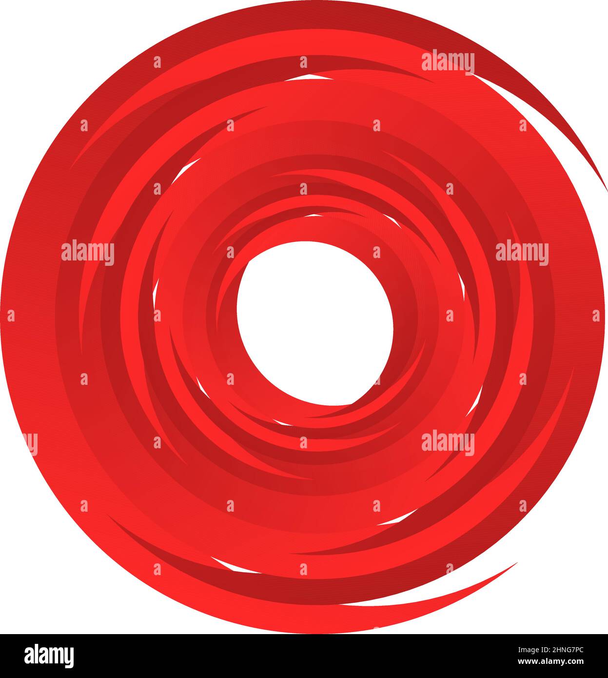 Spirale, Wirbel, Wirbel. Rotierender segmentierter Kreis, kreisförmiges Design-Element des Swoosh-Kreises, Symbolvektor - Stock-Vektor-Illustration, Clip-Art-Grafiken Stock Vektor