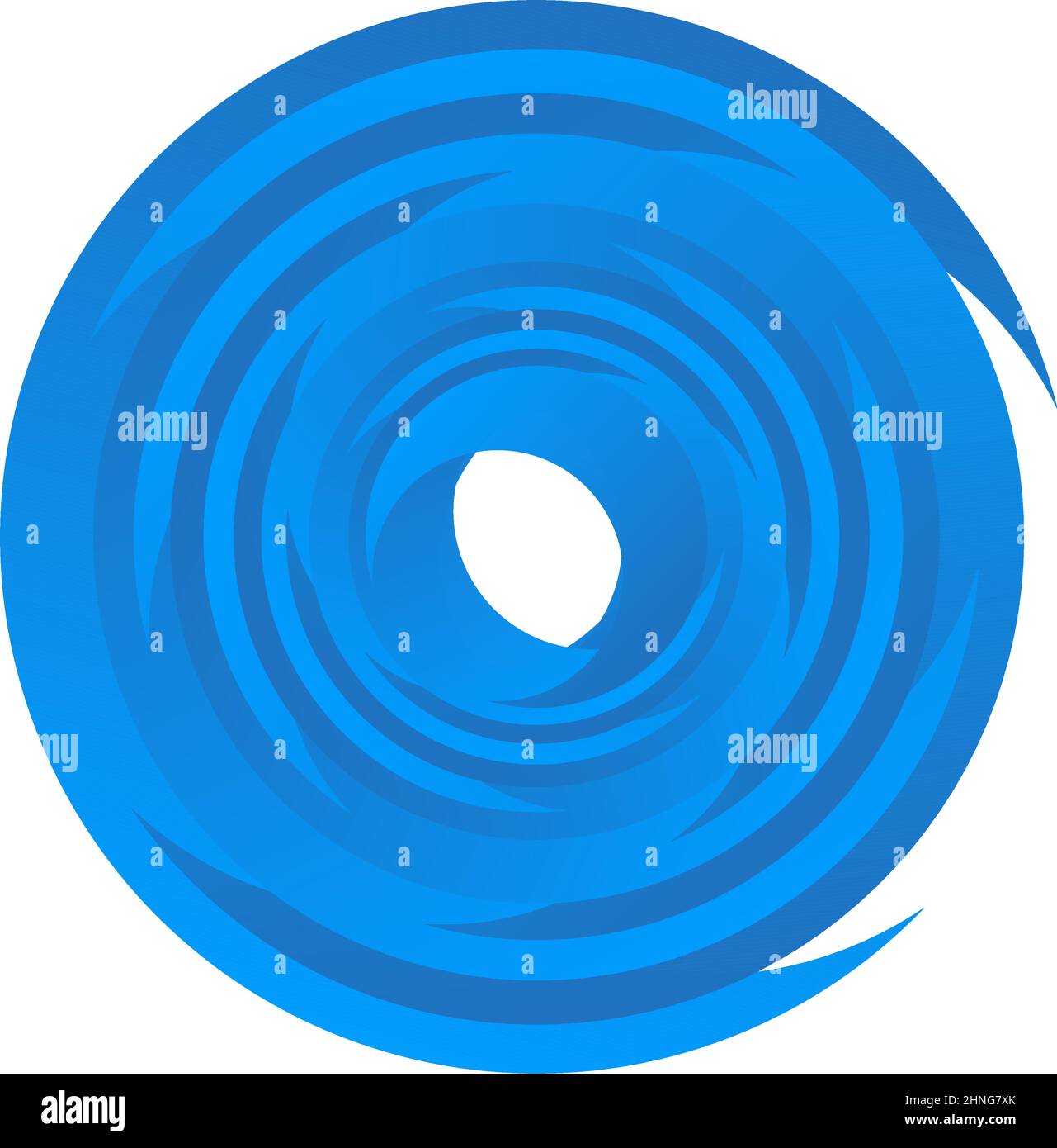 Spirale, Wirbel, Wirbel. Rotierender segmentierter Kreis, kreisförmiges Design-Element des Swoosh-Kreises, Symbolvektor - Stock-Vektor-Illustration, Clip-Art-Grafiken Stock Vektor
