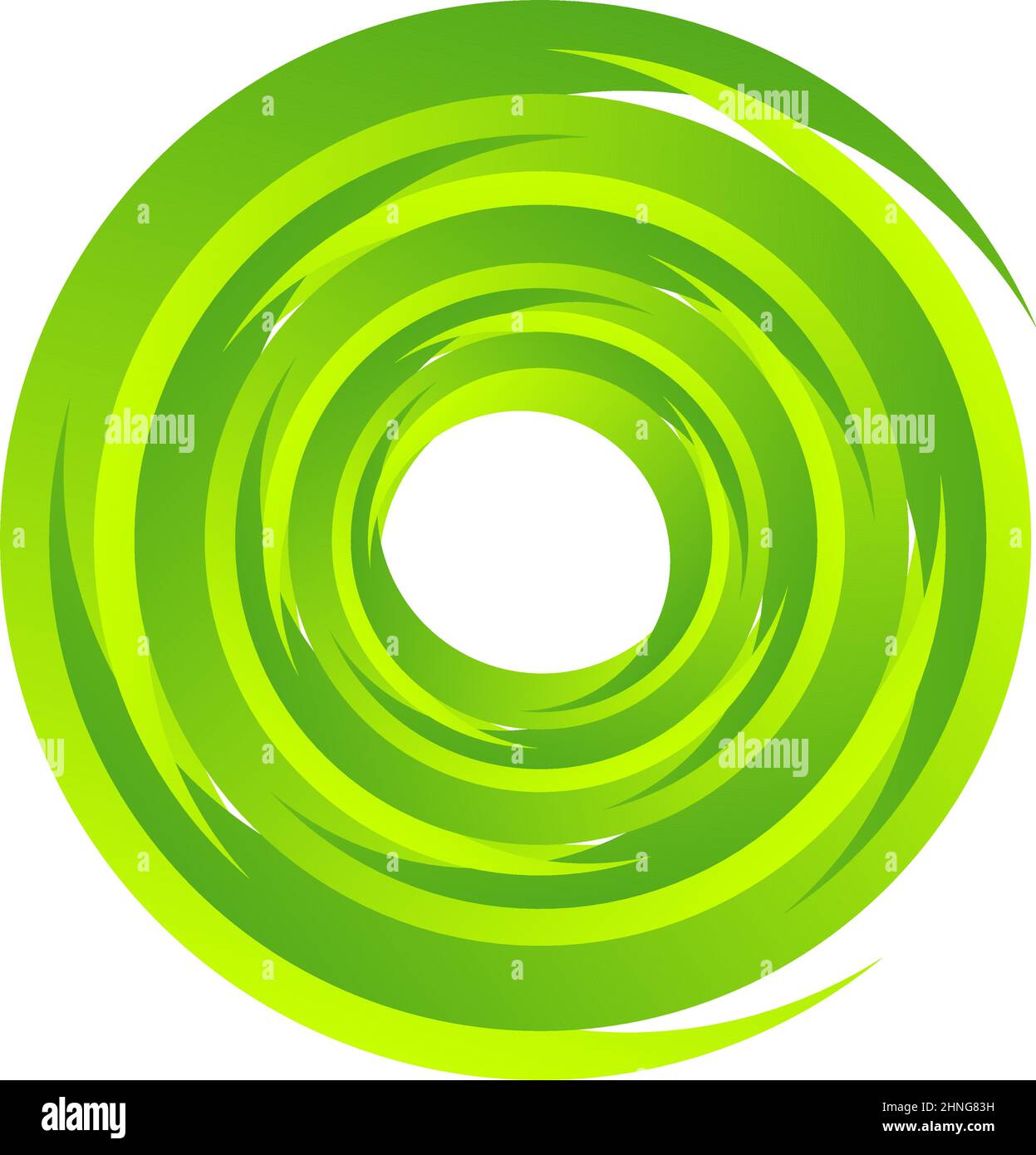 Spirale, Wirbel, Wirbel. Rotierender segmentierter Kreis, kreisförmiges Design-Element des Swoosh-Kreises, Symbolvektor - Stock-Vektor-Illustration, Clip-Art-Grafiken Stock Vektor