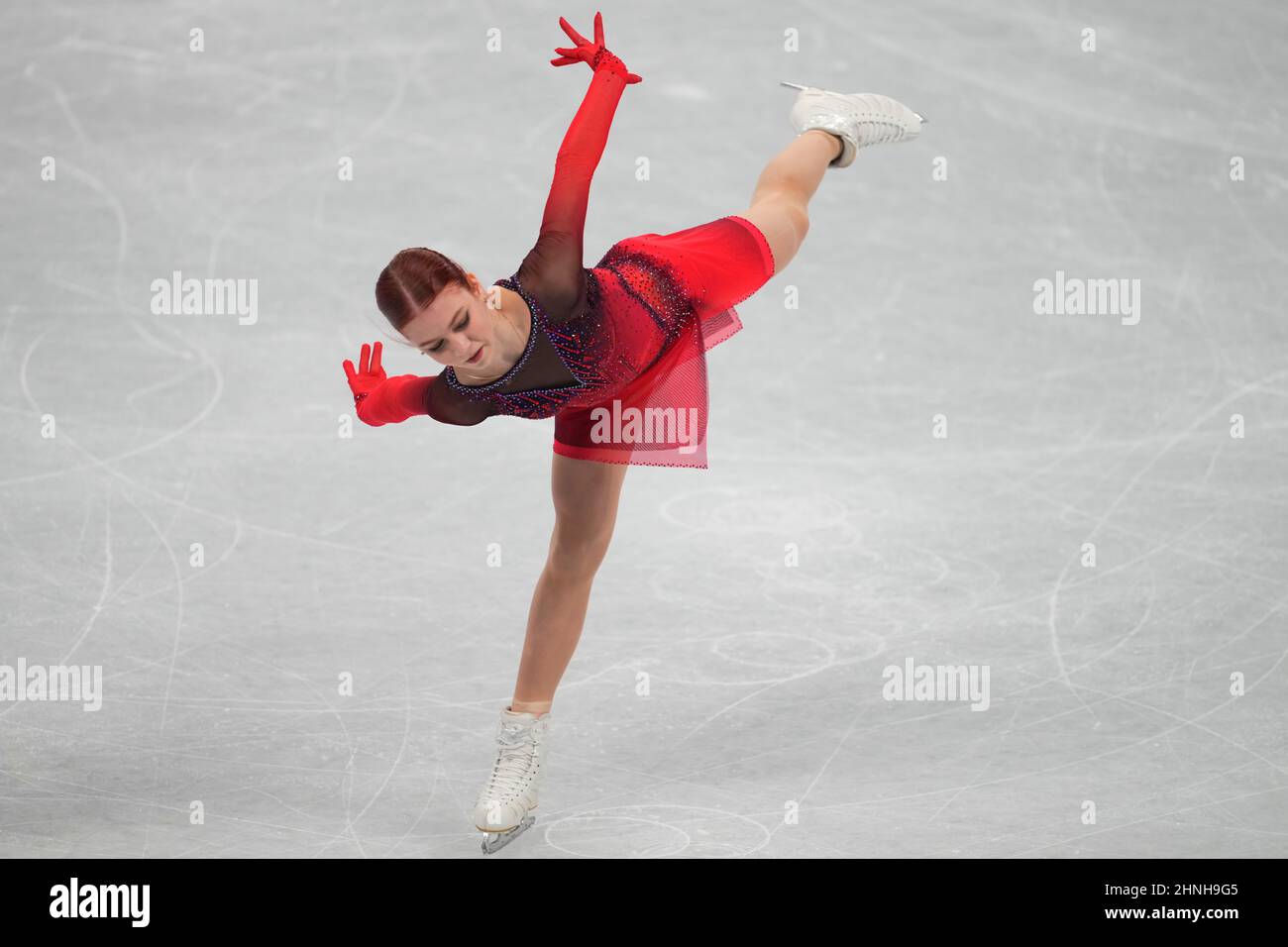 Peking, China, Olympische Winterspiele 2022, 15. Februar 2022: !28! Ab !A28! Beim Eiskunstlauf im Capital Indoor Stadium. Kim Price/CSM. Quelle: Cal Sport Media/Alamy Live News Stockfoto