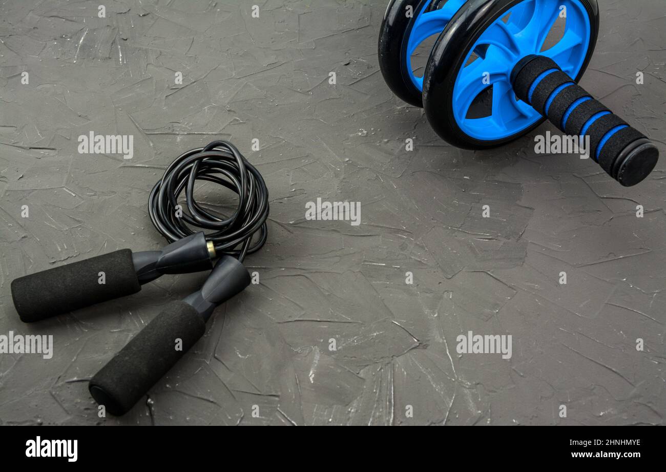 Sportausrüstung im Hintergrund Stockfoto