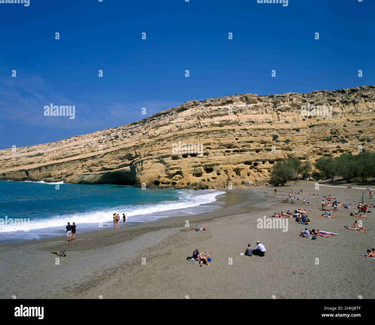 Matala Strand, Kreta, Griechenland, Europa Stockfoto