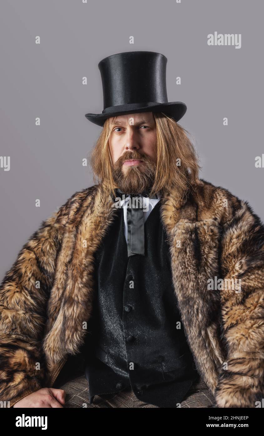 Porträt eines Retro-Mannes Stockfoto