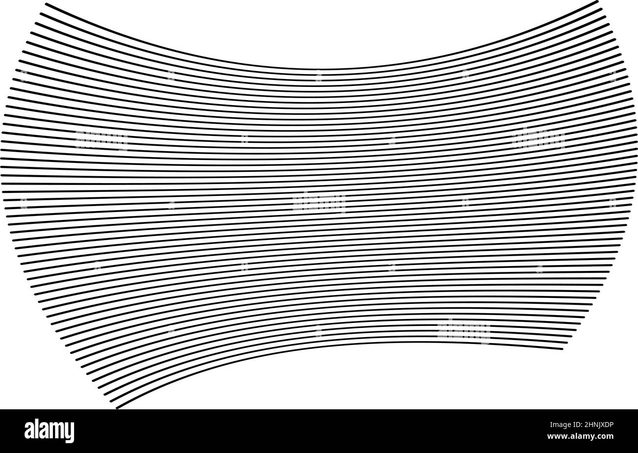 Wellige, winkende, kurvige Parallellinien. Gewellte, quellige Streifen – Vektorgrafik, Clip-Art-Grafiken Stock Vektor