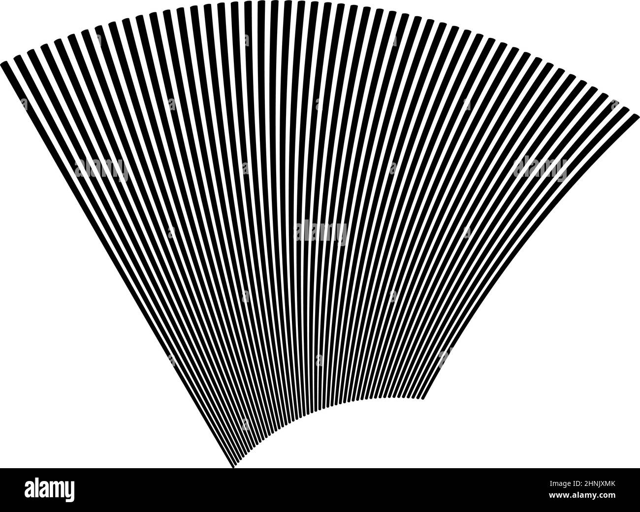 Wellige, winkende, kurvige Parallellinien. Gewellte, quellige Streifen – Vektorgrafik, Clip-Art-Grafiken Stock Vektor