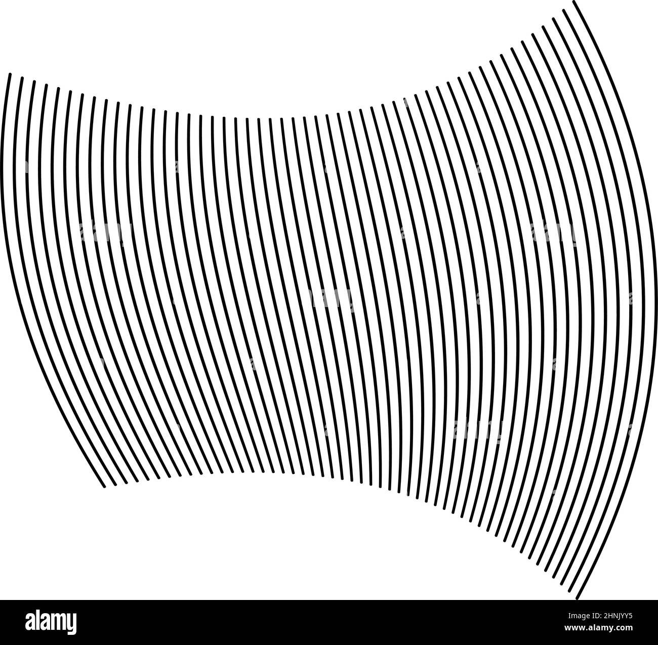 Wellige, winkende, kurvige Parallellinien. Gewellte, quellige Streifen – Vektorgrafik, Clip-Art-Grafiken Stock Vektor