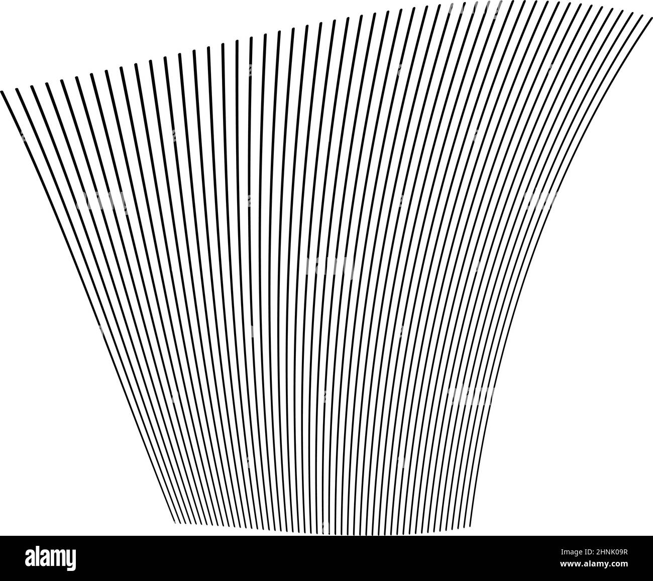 Wellige, winkende, kurvige Parallellinien. Gewellte, quellige Streifen – Vektorgrafik, Clip-Art-Grafiken Stock Vektor