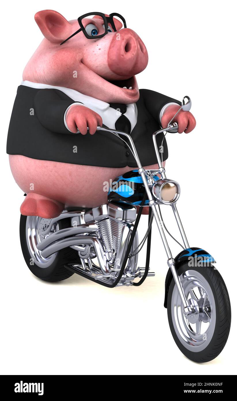Spaß Schwein - 3D-Darstellung Stockfoto