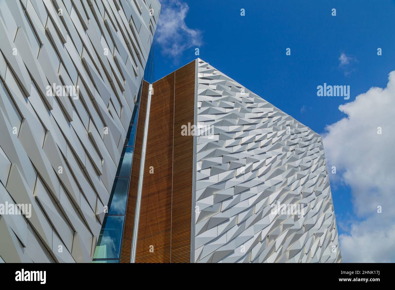Detail der Fassade der Titanic Belfast Stockfoto