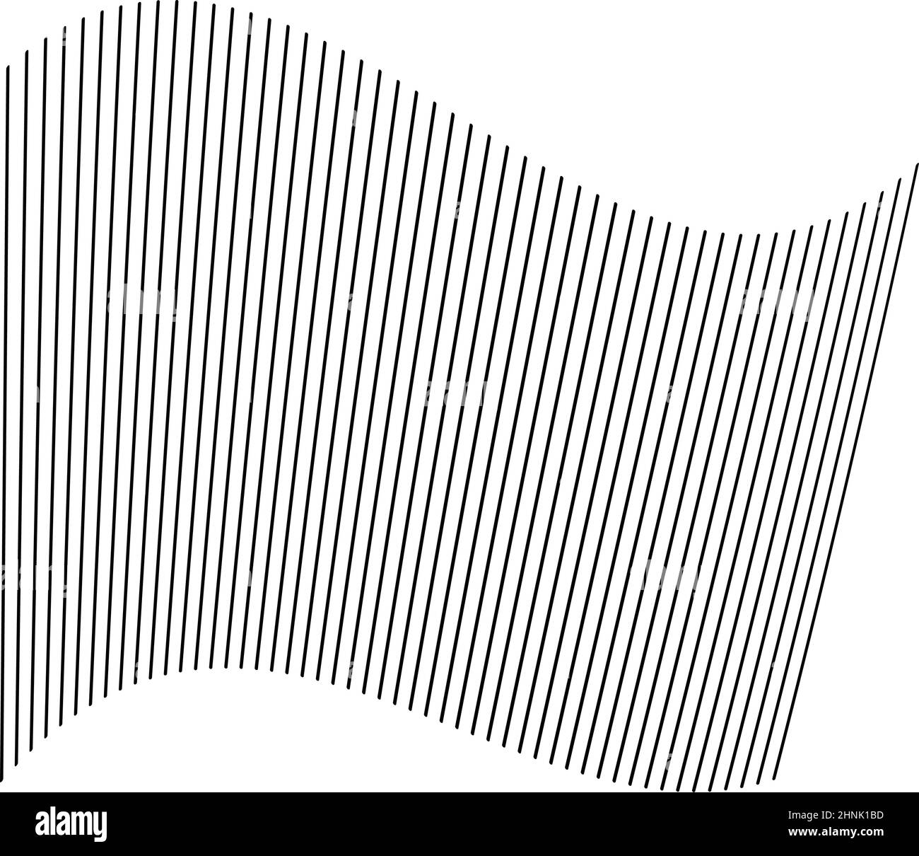 Wellige, winkende, kurvige Parallellinien. Gewellte, quellige Streifen – Vektorgrafik, Clip-Art-Grafiken Stock Vektor