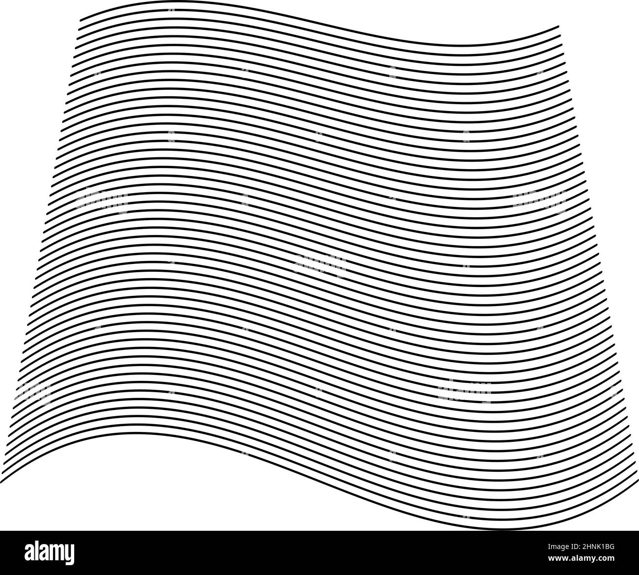 Wellige, winkende, kurvige Parallellinien. Gewellte, quellige Streifen – Vektorgrafik, Clip-Art-Grafiken Stock Vektor
