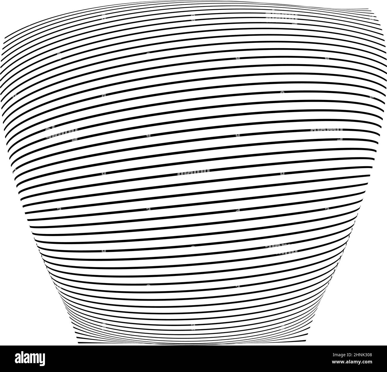 Wellige, winkende, kurvige Parallellinien. Gewellte, quellige Streifen – Vektorgrafik, Clip-Art-Grafiken Stock Vektor