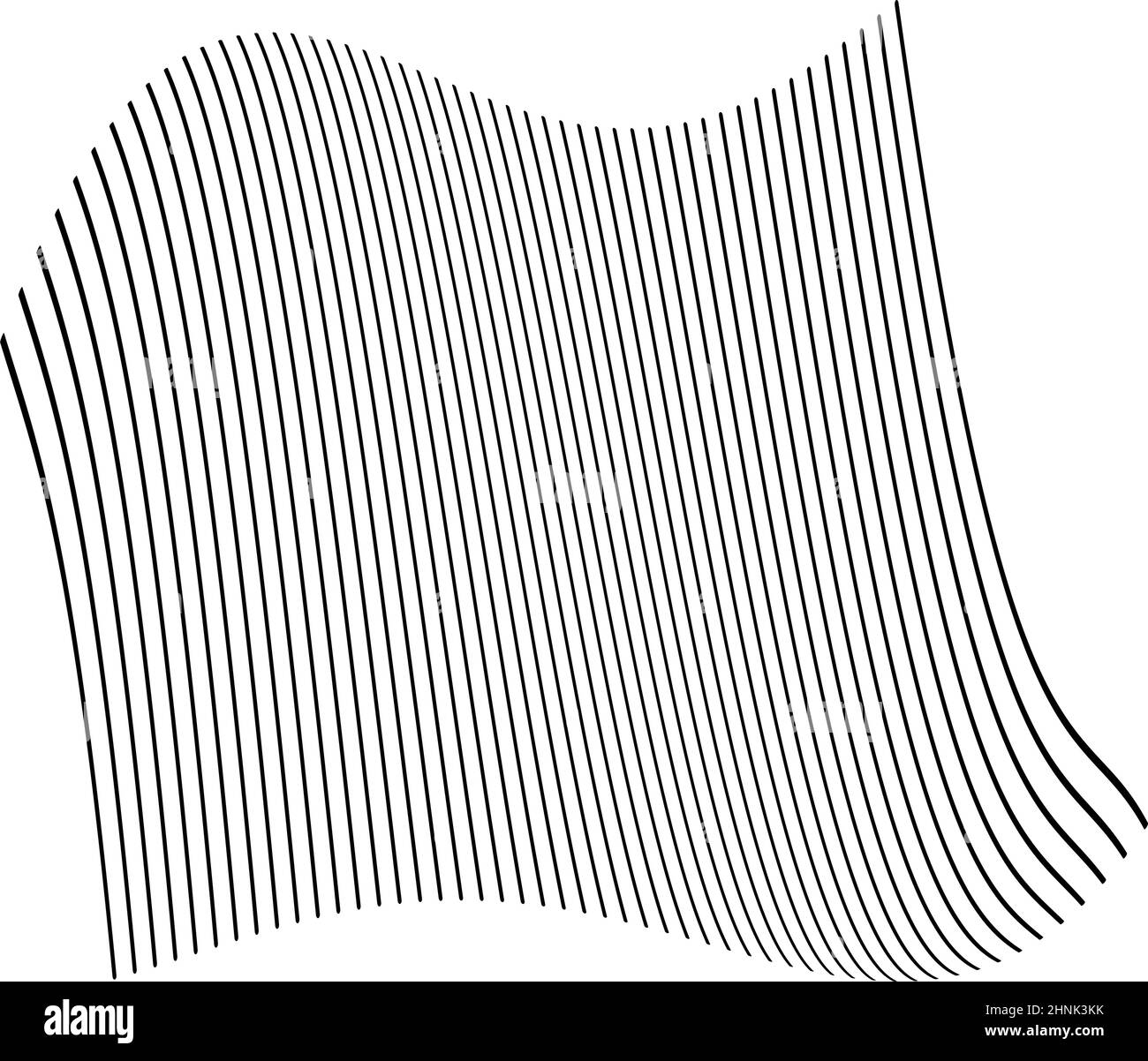 Wellige, winkende, kurvige Parallellinien. Gewellte, quellige Streifen – Vektorgrafik, Clip-Art-Grafiken Stock Vektor