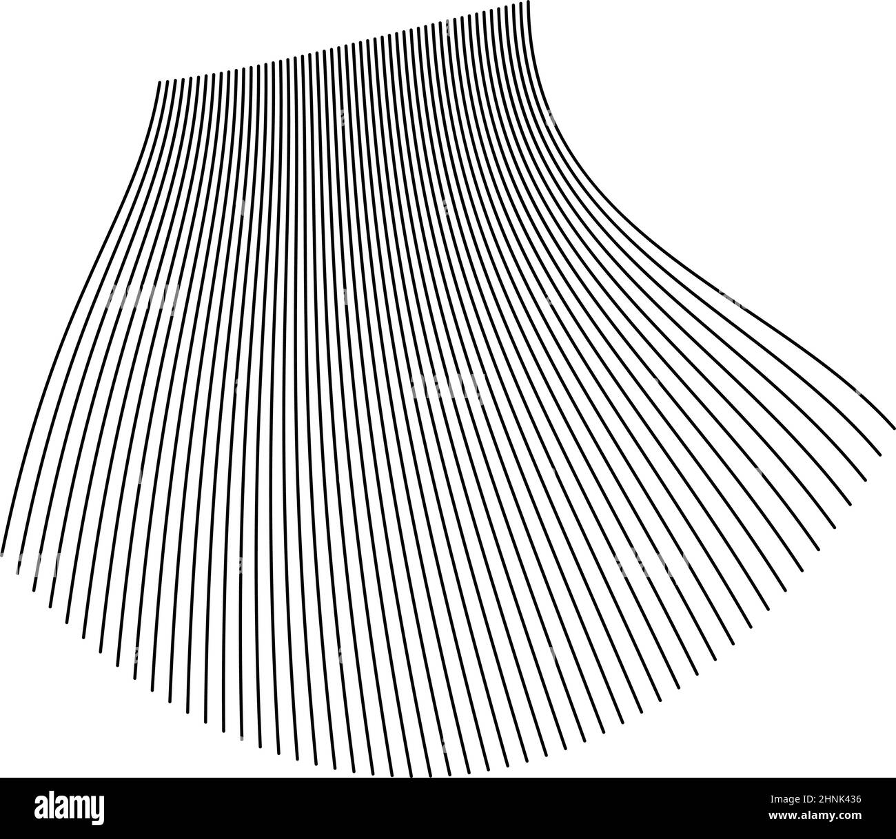 Wellige, winkende, kurvige Parallellinien. Gewellte, quellige Streifen – Vektorgrafik, Clip-Art-Grafiken Stock Vektor