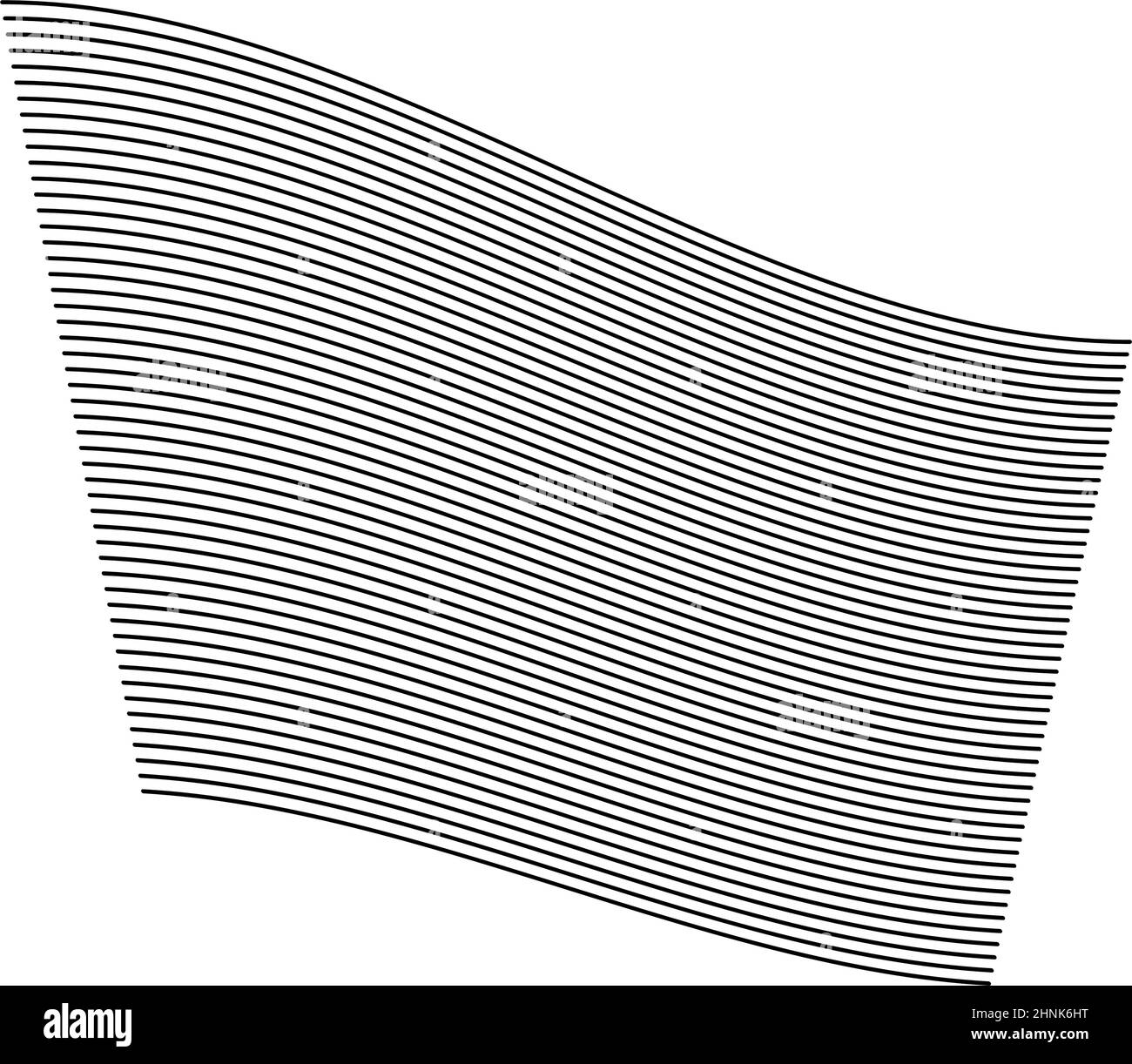 Wellige, winkende, kurvige Parallellinien. Gewellte, quellige Streifen – Vektorgrafik, Clip-Art-Grafiken Stock Vektor