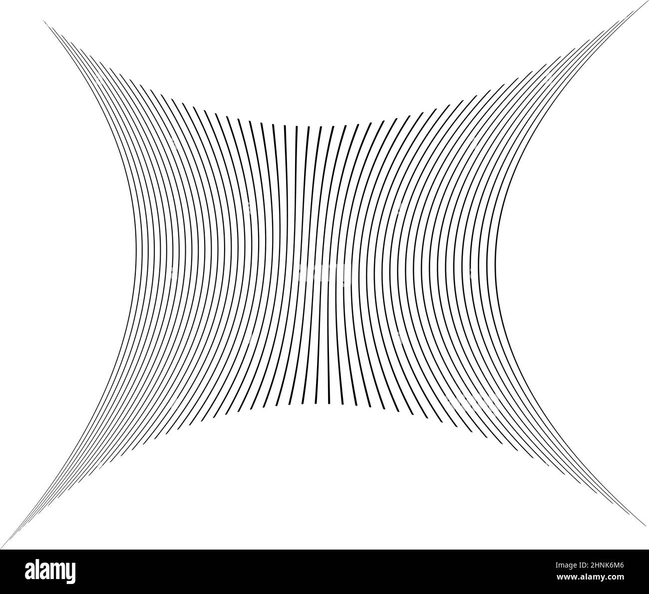Wellige, winkende, kurvige Parallellinien. Gewellte, quellige Streifen – Vektorgrafik, Clip-Art-Grafiken Stock Vektor