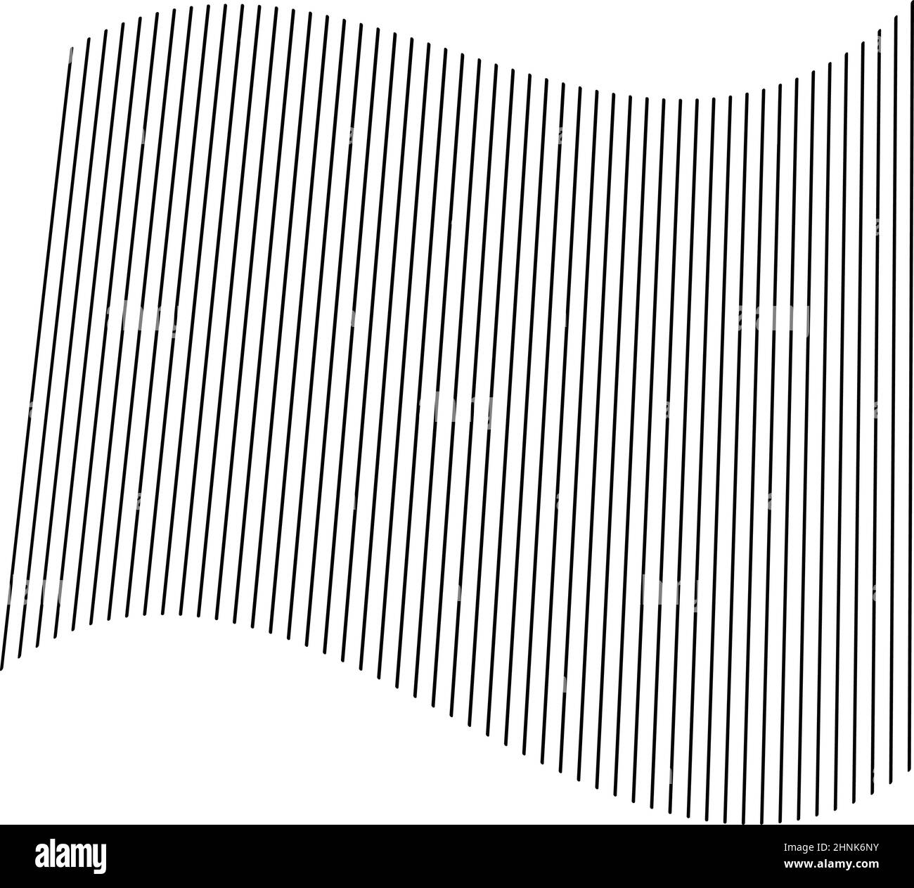 Wellige, winkende, kurvige Parallellinien. Gewellte, quellige Streifen – Vektorgrafik, Clip-Art-Grafiken Stock Vektor